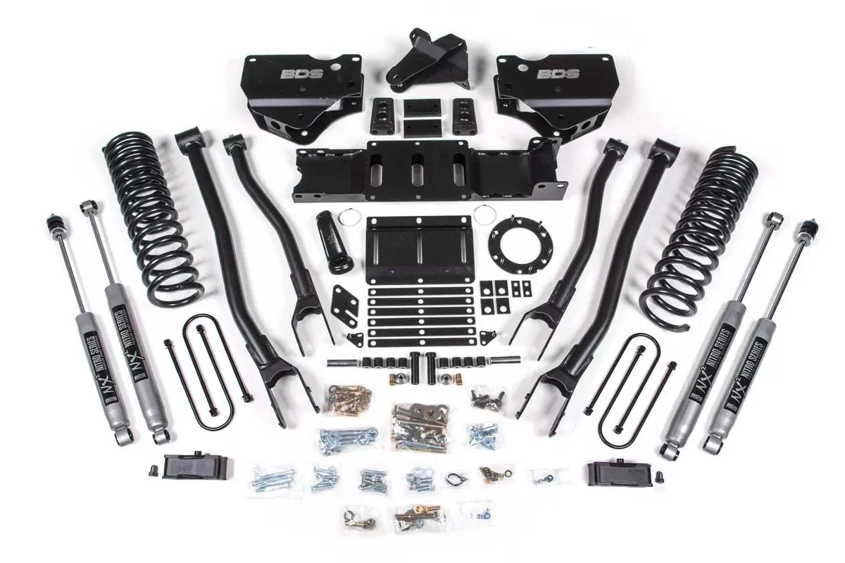 4" 4-LINK LIFT KIT 19-24 RAM 3500 DIESEL W/ OVERLOADS W/ 6-BOLT T-CASE-BDS1671H