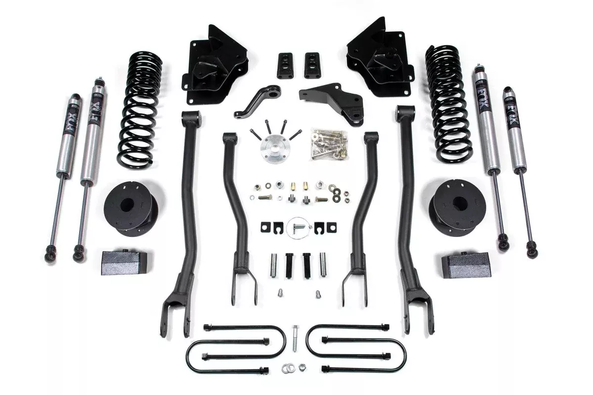 4" 4-LINK LIFT KIT W/ FOX 2.0 SHOCKS 13-18 RAM 3500 4WD GAS W/ AIR RIDE-BDS1646FS