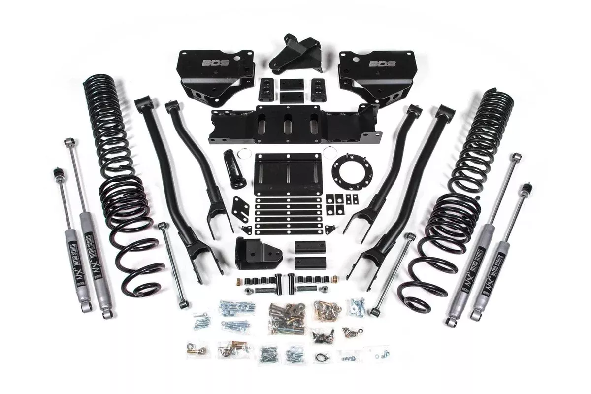 4" 4-LINK LIFT KIT W/ NX2 SHOCKS 19-24 RAM 2500 DIESEL W/ 6-BOLT T-CASE-BDS1674H