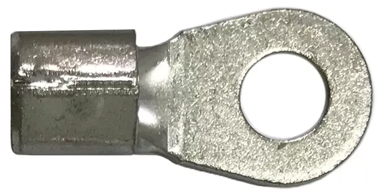 4 AWG Non-Insulated Ring Terminal - 1/4" Stud - 25 to 1000 Pack - Made in USA