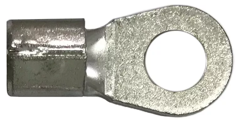 4 AWG Non-Insulated Ring Terminal - 3/8" Stud - 25 to 1000 Pack - Made in USA