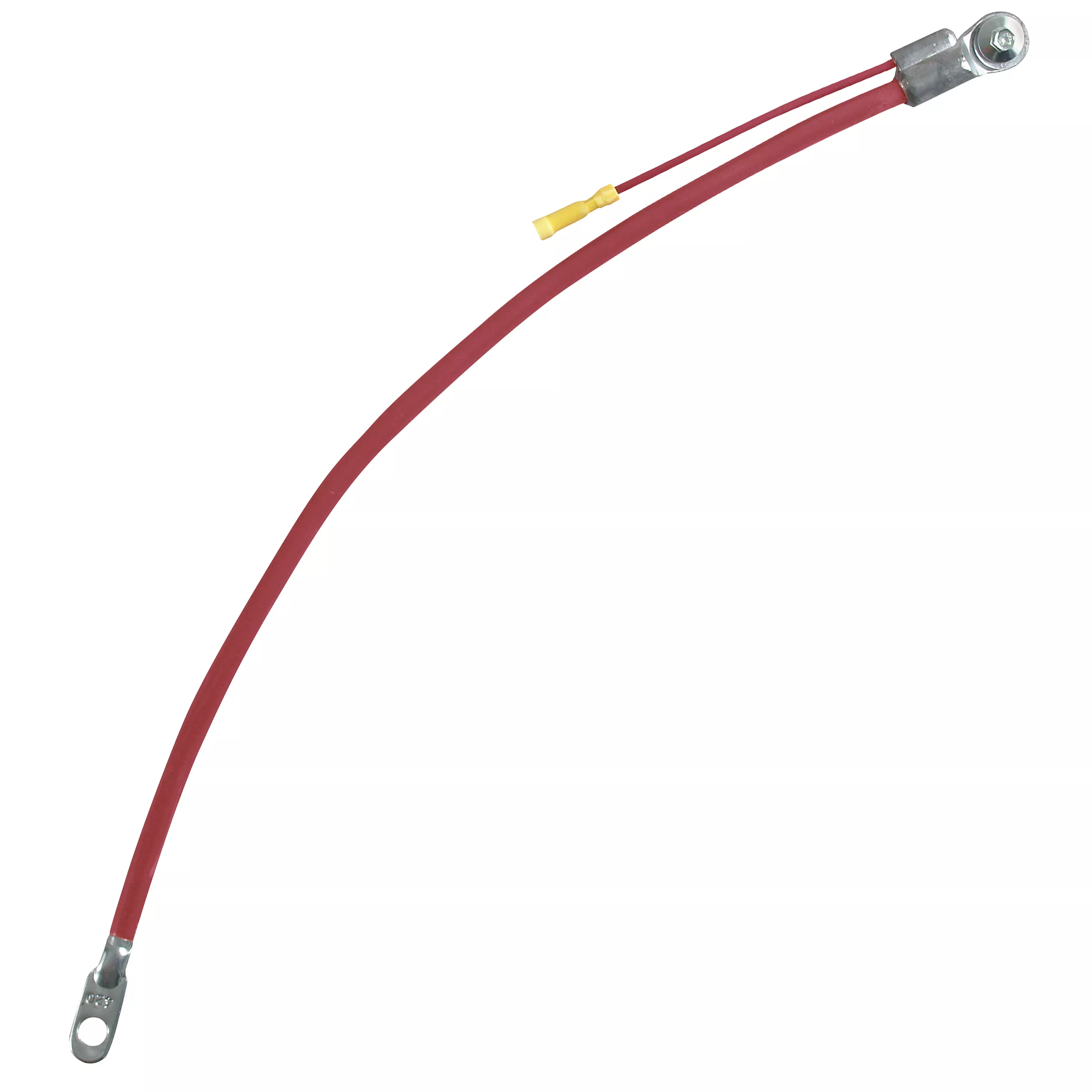 4 AWG Red Side Terminal Battery Cable - 55" - With 12 AWG 4" Auxiliary Lead
