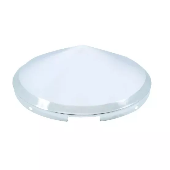 4 Even Notched Chrome Pointed Front Hub Cap - 7/16" Lip