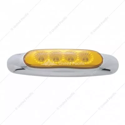 4 LED Reflector Light (Clearance/Marker) - Amber LED/Amber Lens