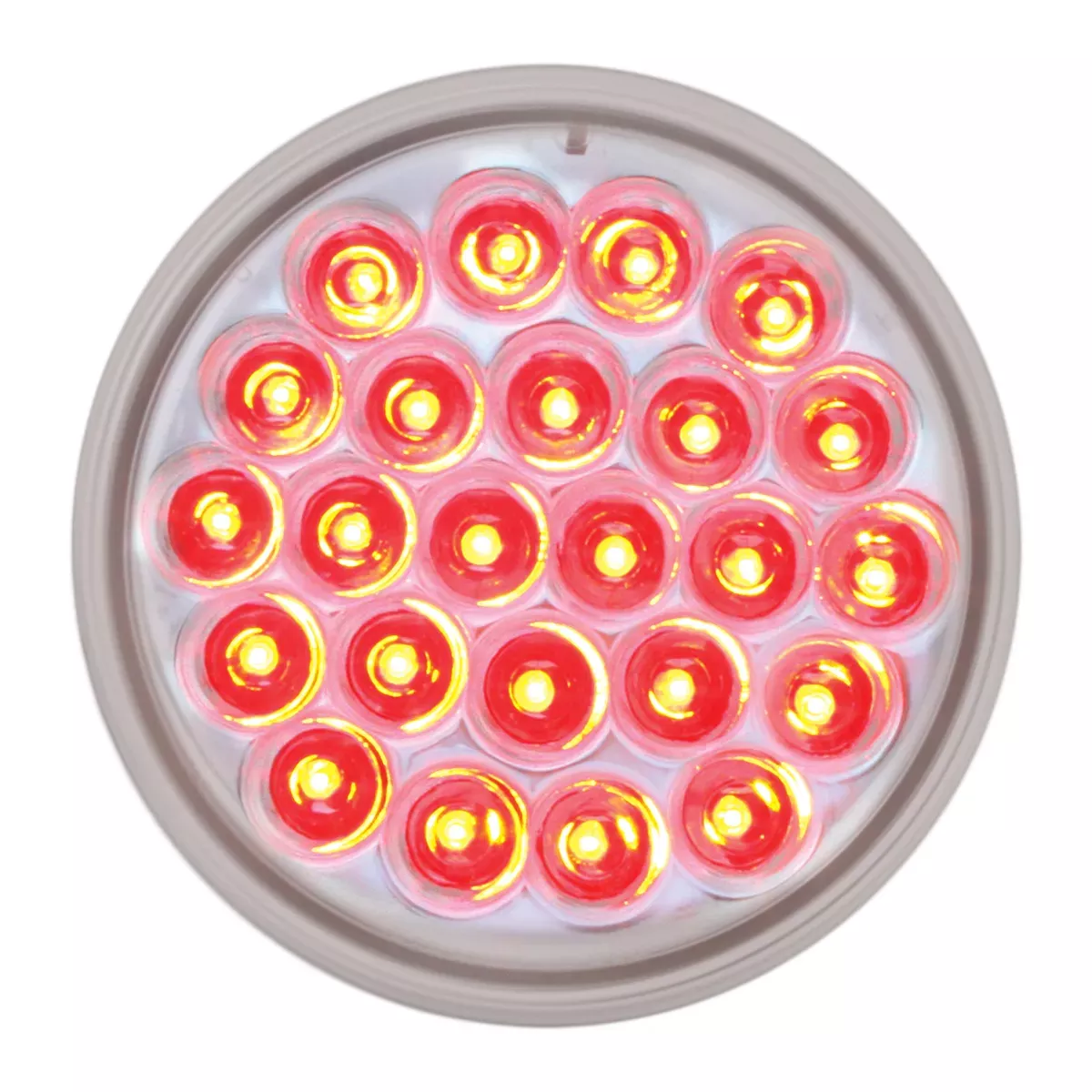 4″ Pearl 24 LED Light Clear/Red