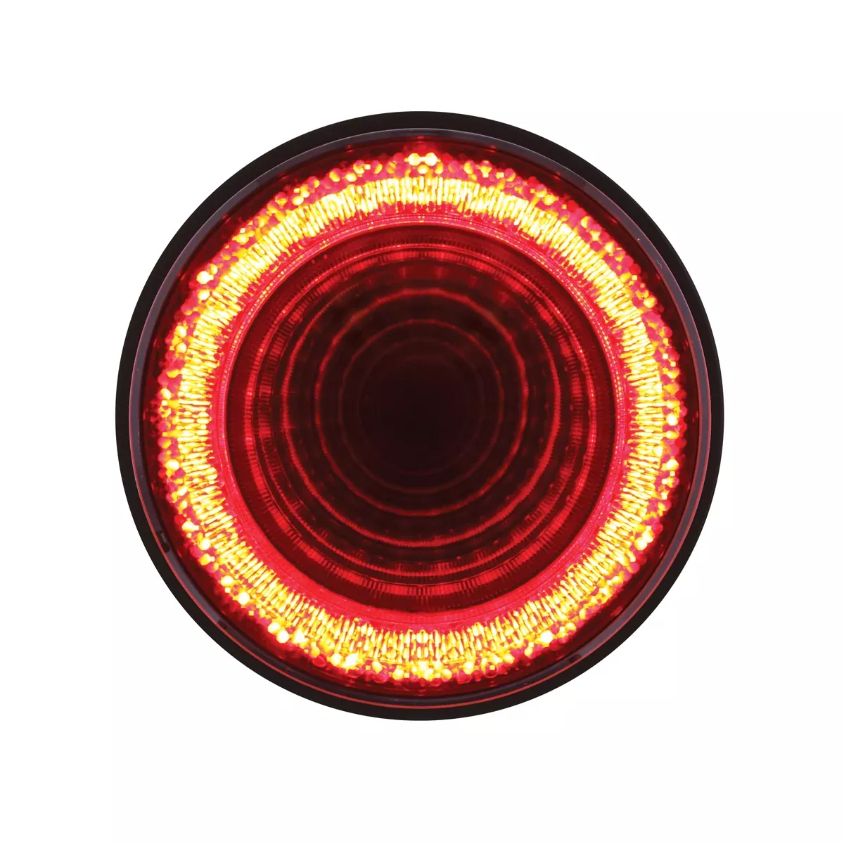4" Round Mirage Light 24 LED STT Red/Clear
