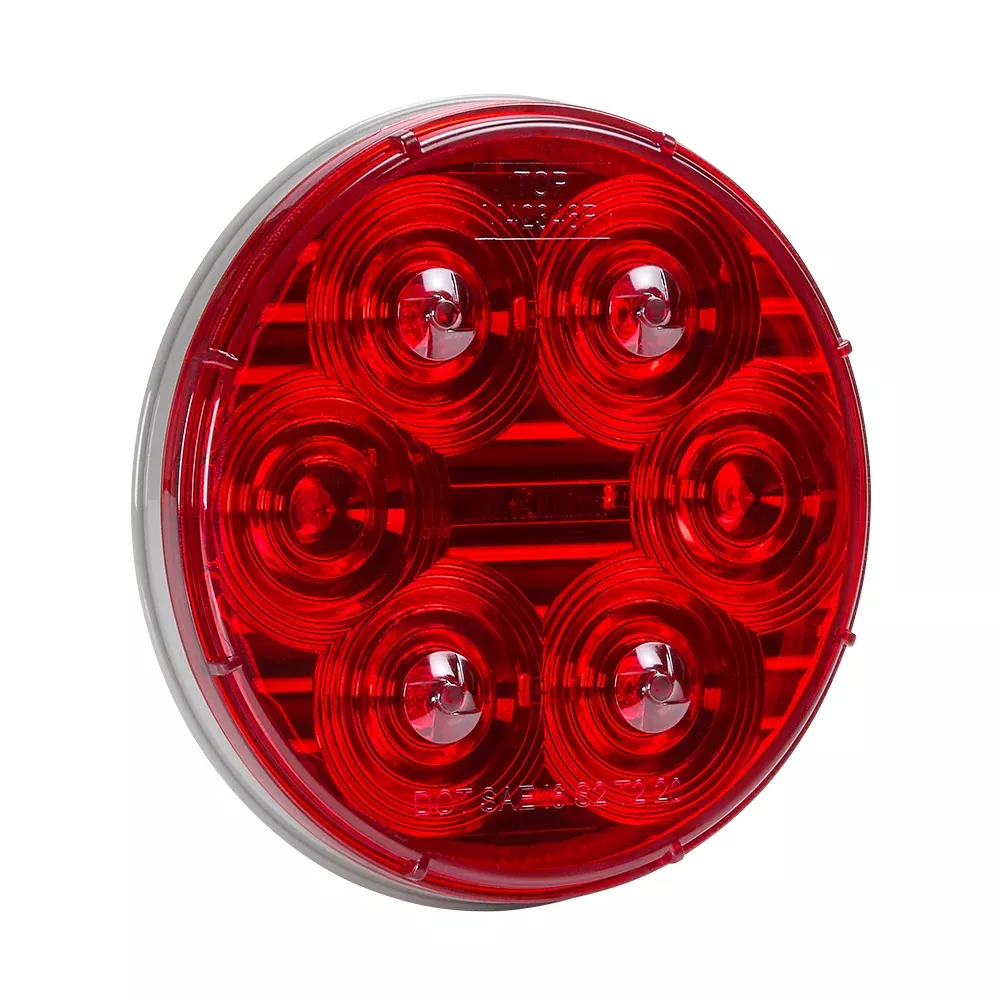 4" Stop / Turn / Tail Light Lightning Series - Red - 6LED