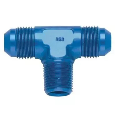 482508 -Fragola Aluminum AN Tee Pipe On-the-Side, -8 A-N x 3/8" MPT - Blue