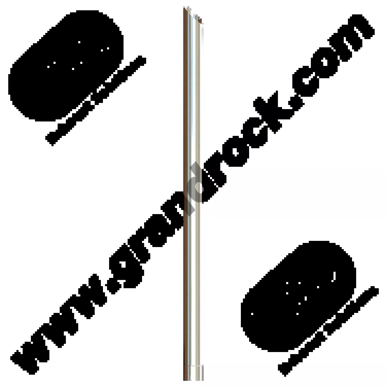 5" X 108" Miter Top Expanded Bottom- Chrome