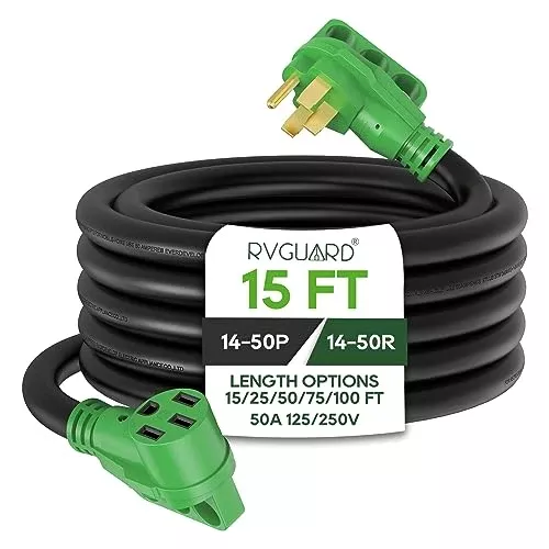 50 Amp EV/RV Extension Cord - 14-50P to 14-50R
