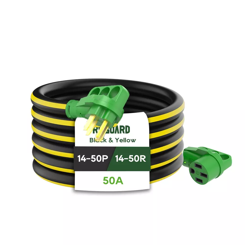50 Amp RV/EV Extension Cord - Black & Yellow