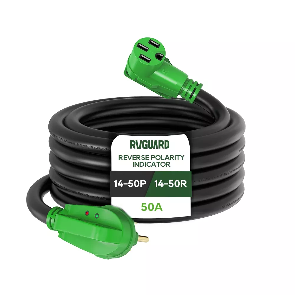 50 Amp RV/EV Extension Cord with Reverse Polarity Indicator