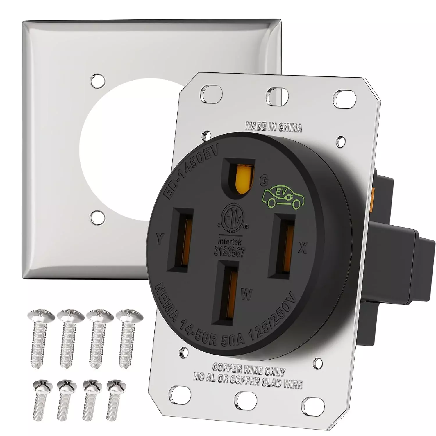 50 Amp RV Outlet EV Charger - 14-50R