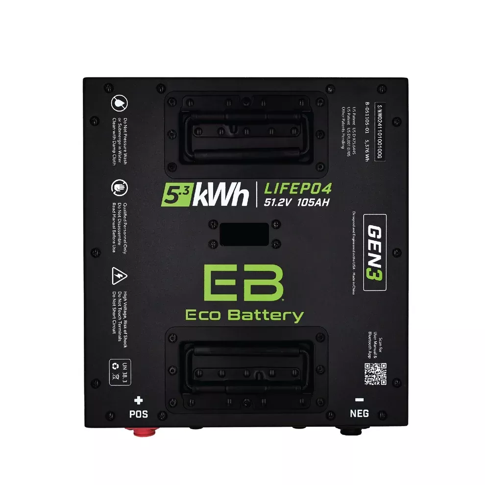 51V 105AH Thru-Hole LiFePO4 Gen3 Battery