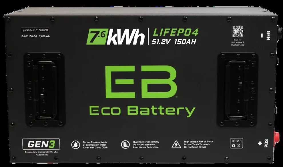 51V 150AH LiFePO4 Gen3 Battery