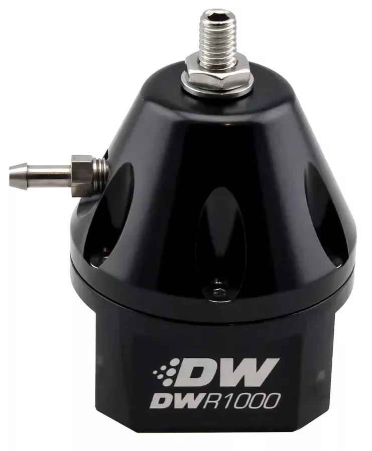 6-1000-FRB -DeatschWerks DWR1000 Adjustable Fuel Pressure Regulator, Black