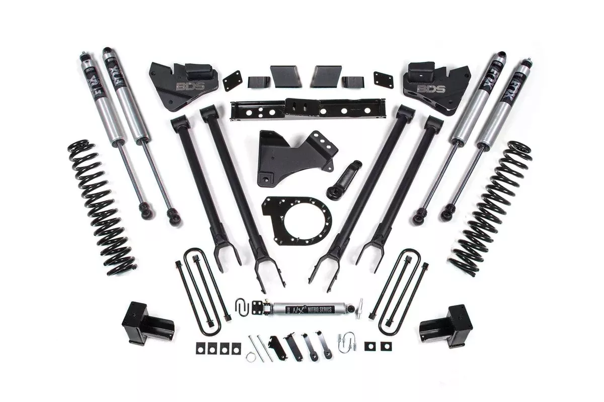 6" 4-LINK LIFT KIT W/ FOX 2.0 SHOCKS 20-22 F-350 4WD DUALLY DIESEL-BDS1574FS