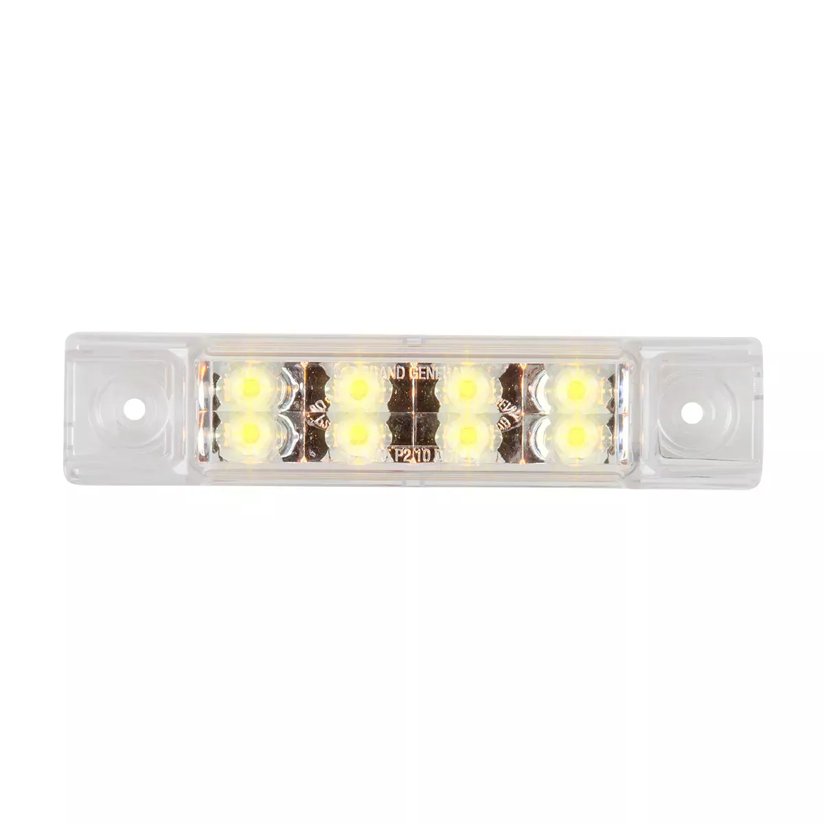 6" Amber/Clear Rectangular Surface Mount Pearl Marker & Turn LED Light