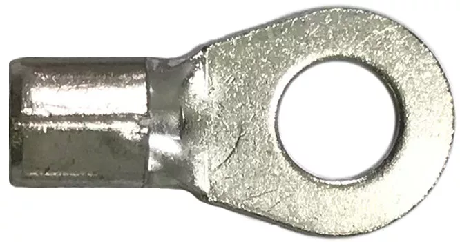 6 AWG Non-Insulated Ring Terminal - #10 Stud - 25 to 1000 Pack - Made in USA