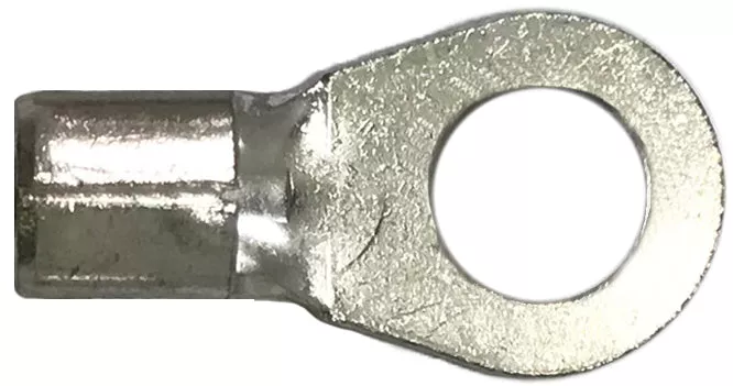 6 AWG Non-Insulated Ring Terminals - 1/4" Stud - 25 to 1000 Pack - Made in USA