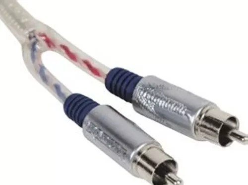 6' Ft Blue RCA Cable 2-channel Audio Cable Twisted Pair w/ Foil Shield T-REX