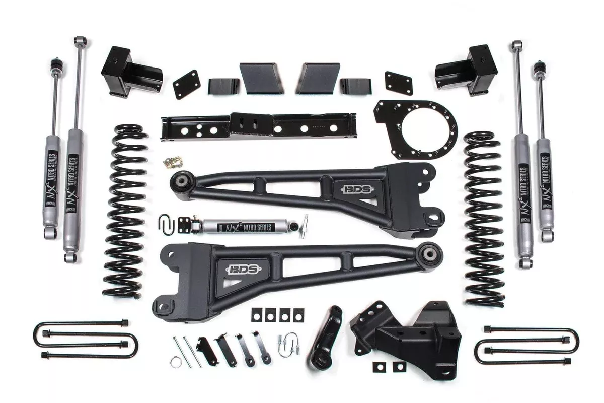 6" RADUIS ARM LIFT KIT W/ NX2 SHOCKS 17-19 S/DUTY 4WD W/ 3 LEAF MAIN-BDS1581H