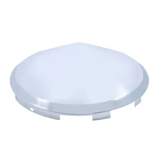 6 Uneven Notched Chrome Pointed Front Hub Cap - 7/16" Lip