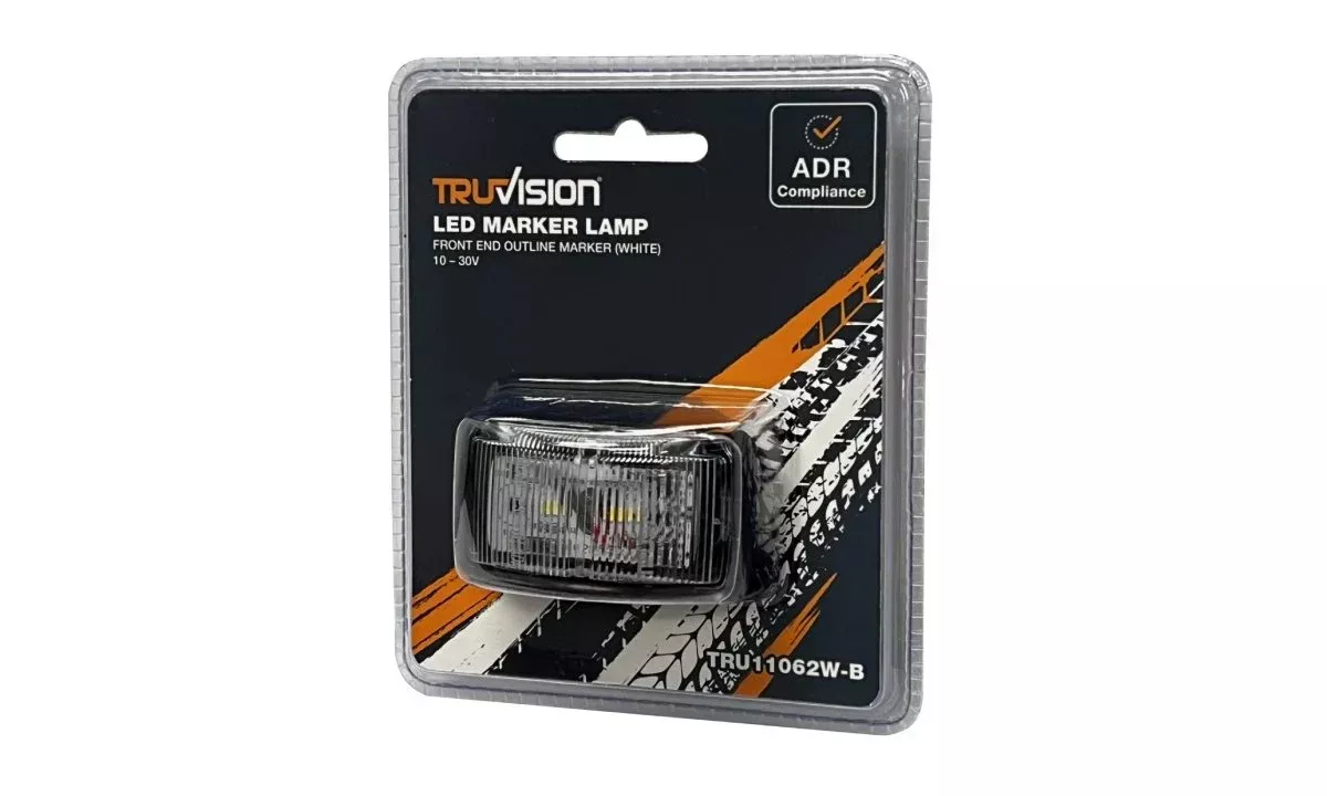 62 Series White Front-End Outline Marker 10-30V Blister