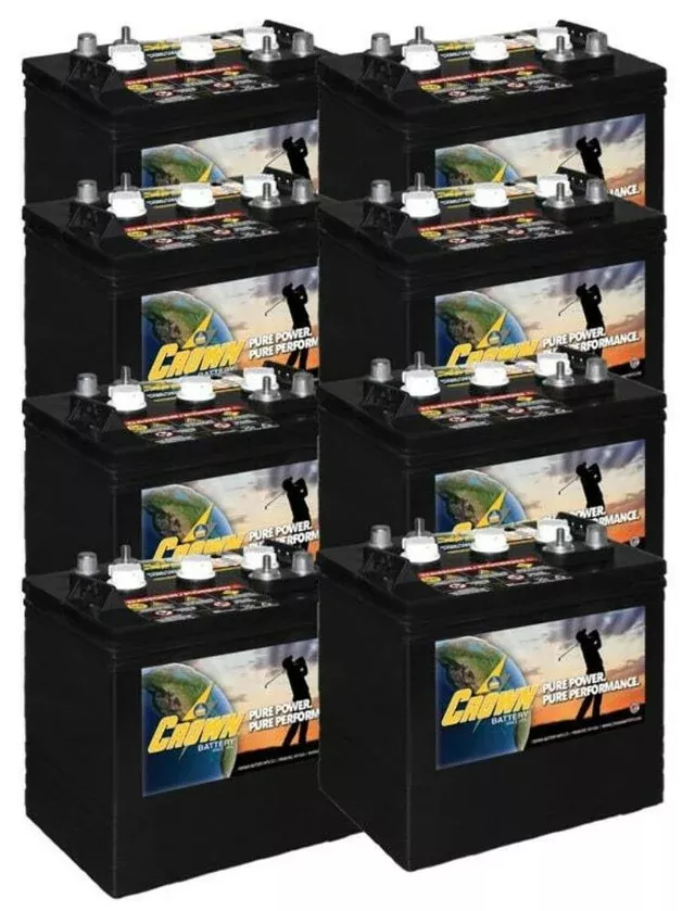 6V Crown Battery CR-205 6V/205Ah (8 Pack, 48V)