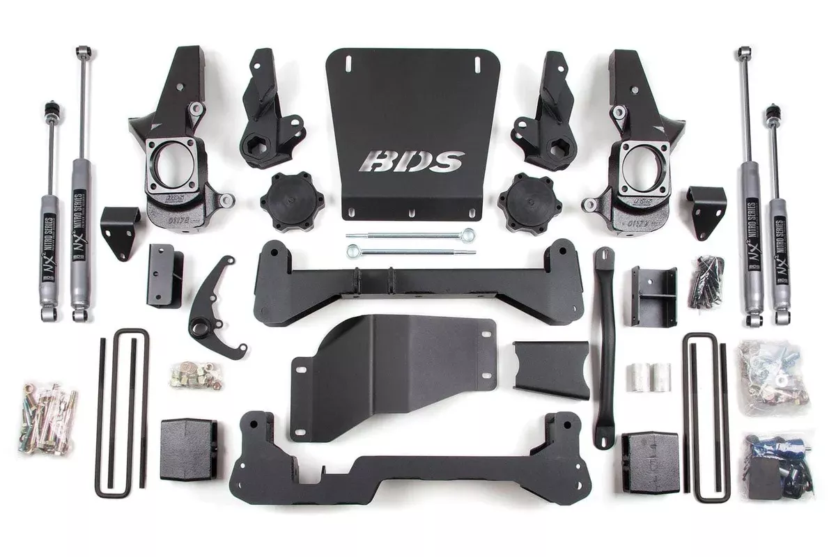 7" LIFT KIT W/ 5" LIFT BLOCKS 01-10 GM 2500HD/3500HD 2WD-BDS1818H