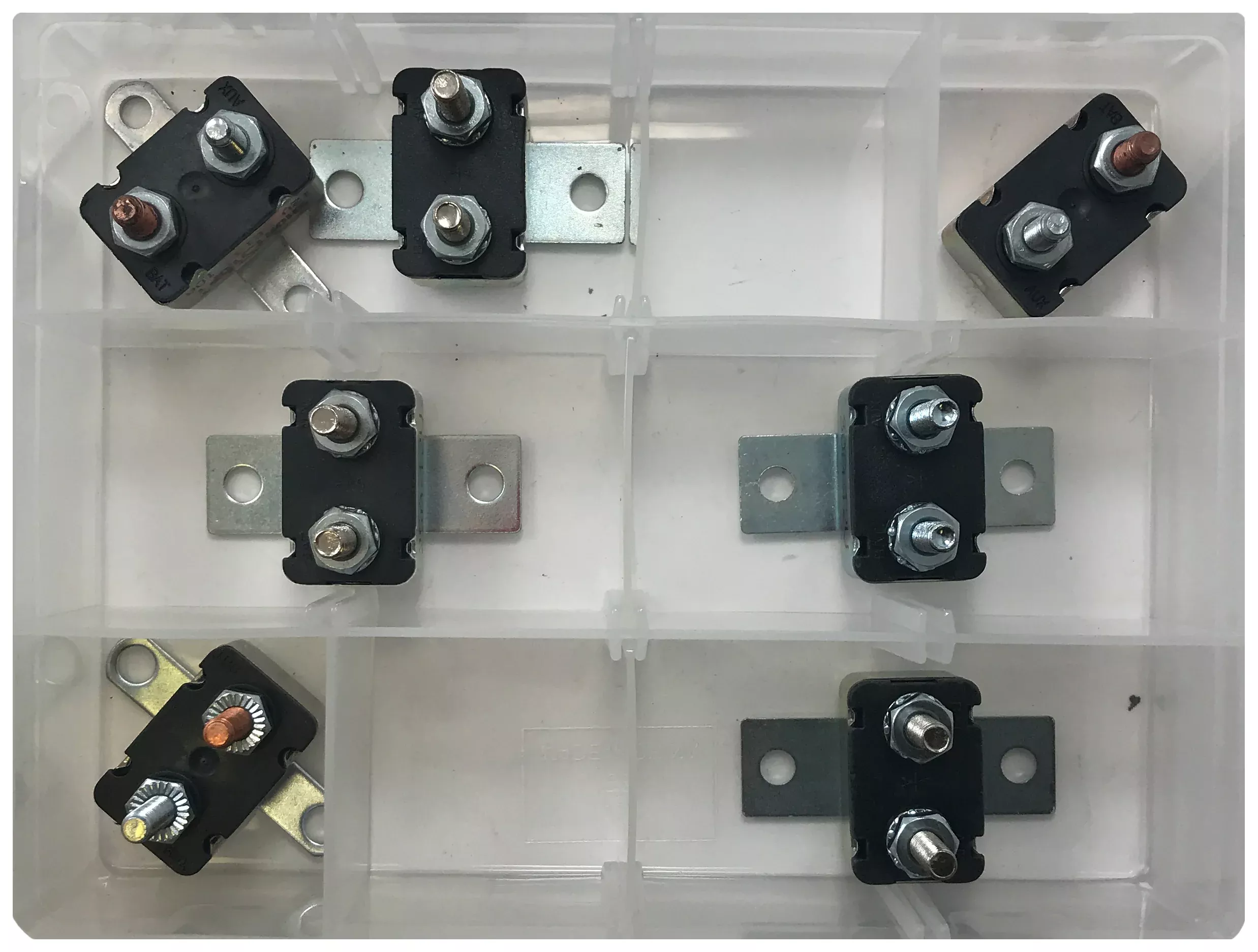 7 Piece Automotive Mountable Circuit Breaker Assortment - Universal Stud Type