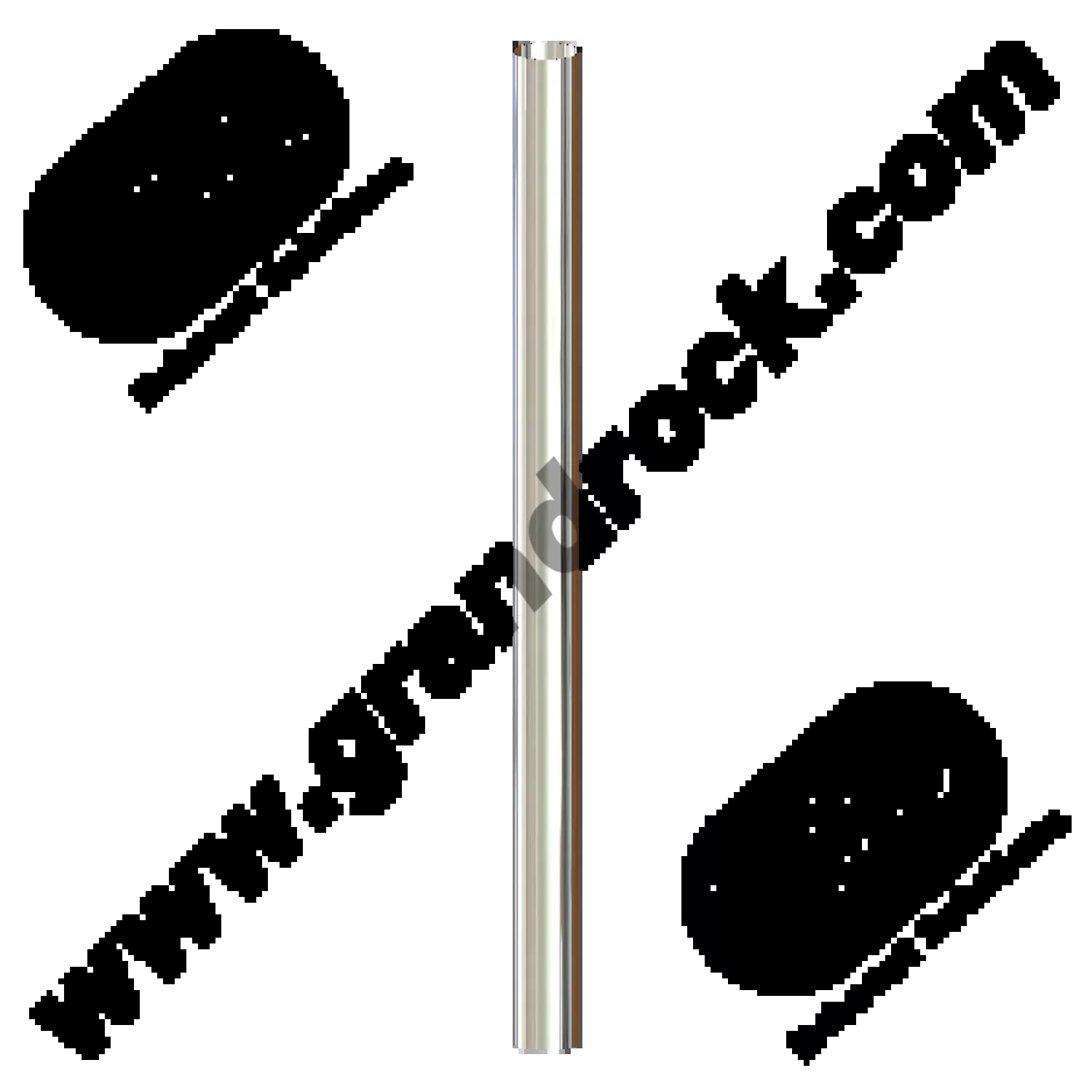 7" X 108" Flat Top - OD Bottom - Chrome