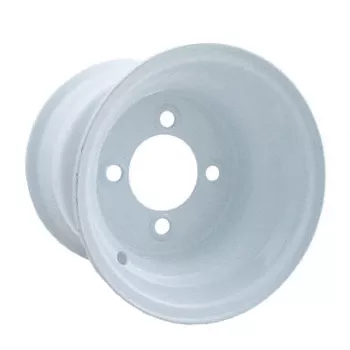 8×7 White Steel Wheel (Centered)