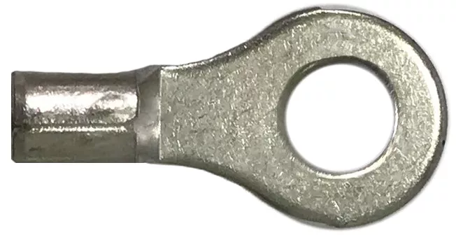 8 AWG Non-Insulated Ring Terminal - #10 Stud - 25 to 1000 Pack - Made in USA
