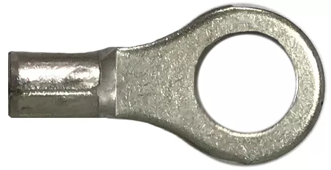 8 AWG Non-Insulated Ring Terminal - 5/16" Stud - 25 to 1000 Pack - Made in USA