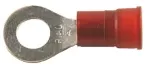 8 AWG Red Ring Terminals - Vinyl Insulated - 5/16" Stud - 10 or 100 Pack