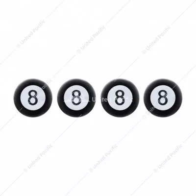 "8" Ball Tire Valve Caps - 4 Pack