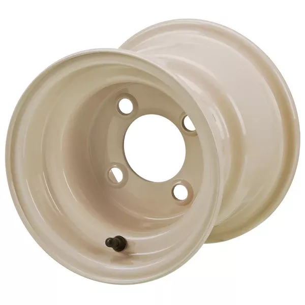 8" Beige Steel Golf Cart Wheel