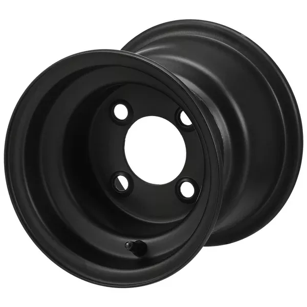 8" Matte Black Steel Golf Cart Wheel