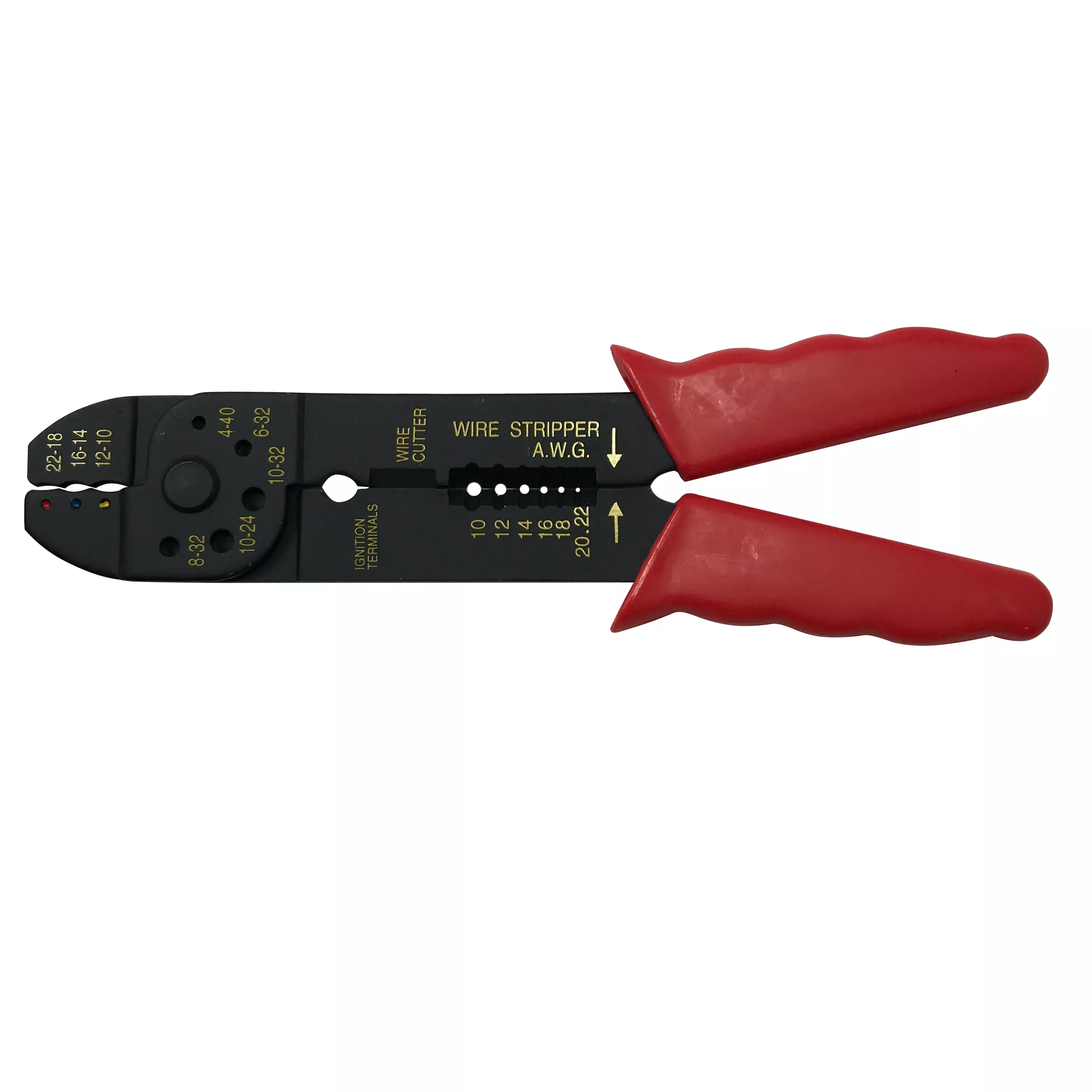 8" Wire Stripper Cutter & Crimper Tool 22-10 AWG for Non & Insulated Terminals