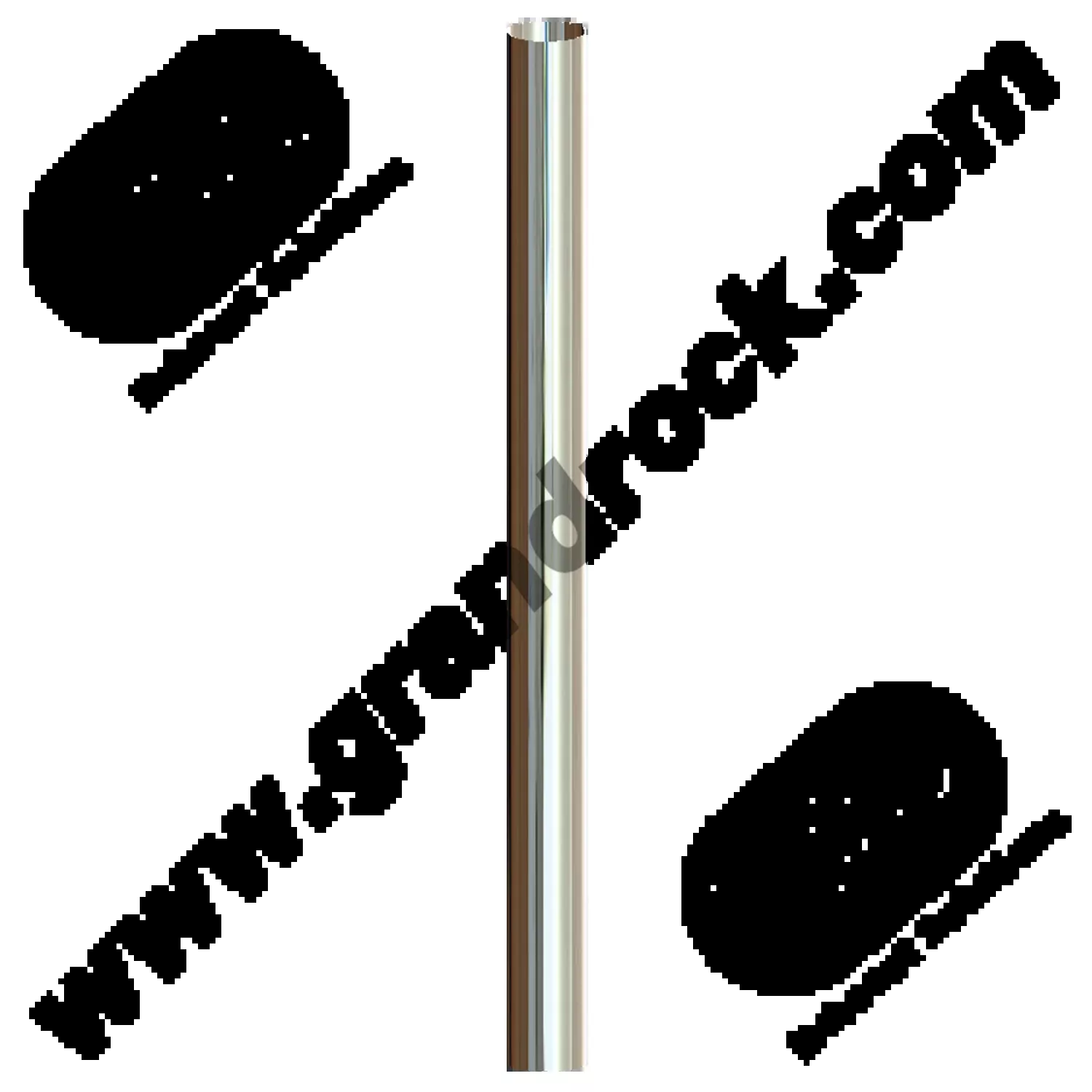 8" X 108" Flat Top OD Chrome