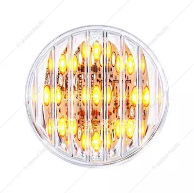 9 LED 2" Round Light (Clearance/Marker) - Amber LED/Clear Lens