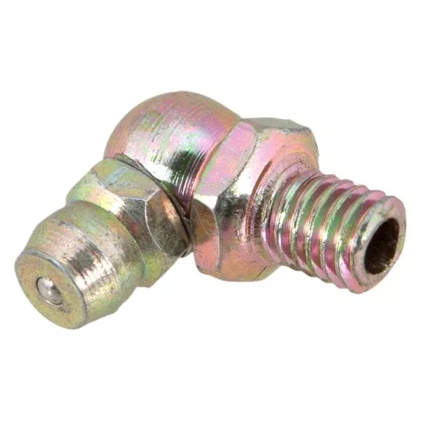 90 Degree Grease Fitting - 6 MM x 1 Metric - 10 Pack