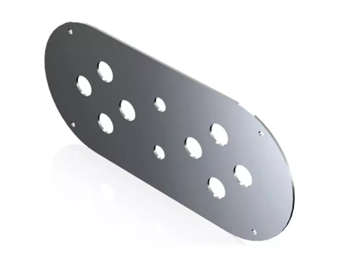 Above Door Dome Light Plate 359/379/389/W900L With (8) 3/4"Light Holes
