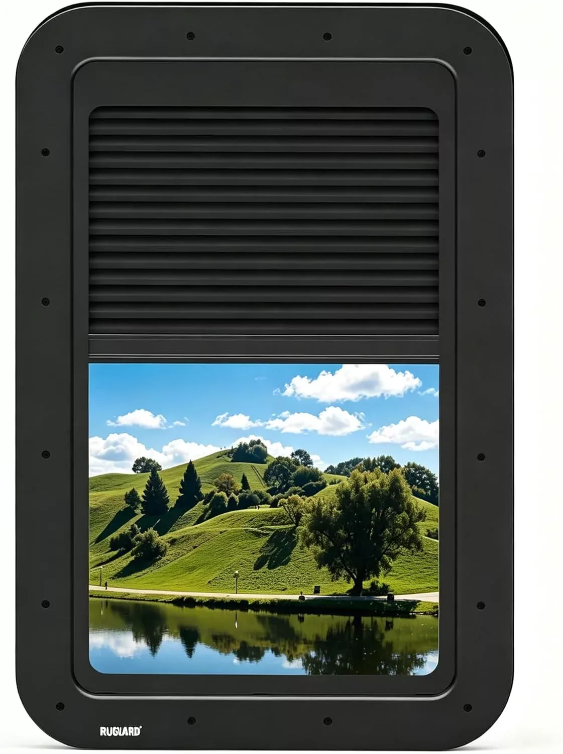 All-in-One RV Door Window with Sliding Shade - 15.7" x 24.7"
