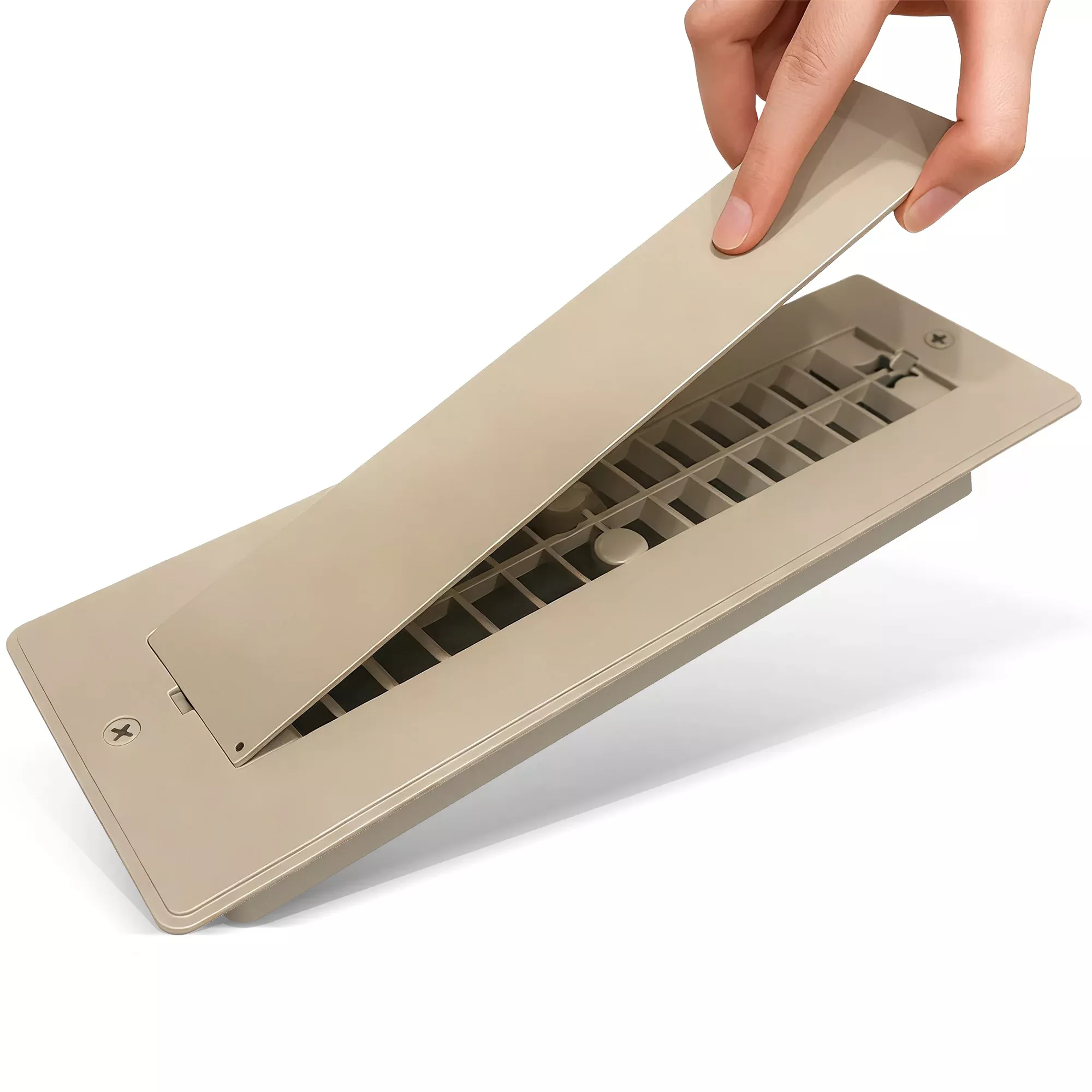 Aluminum RV Floor Register with Removable Vent Cover | Safoner