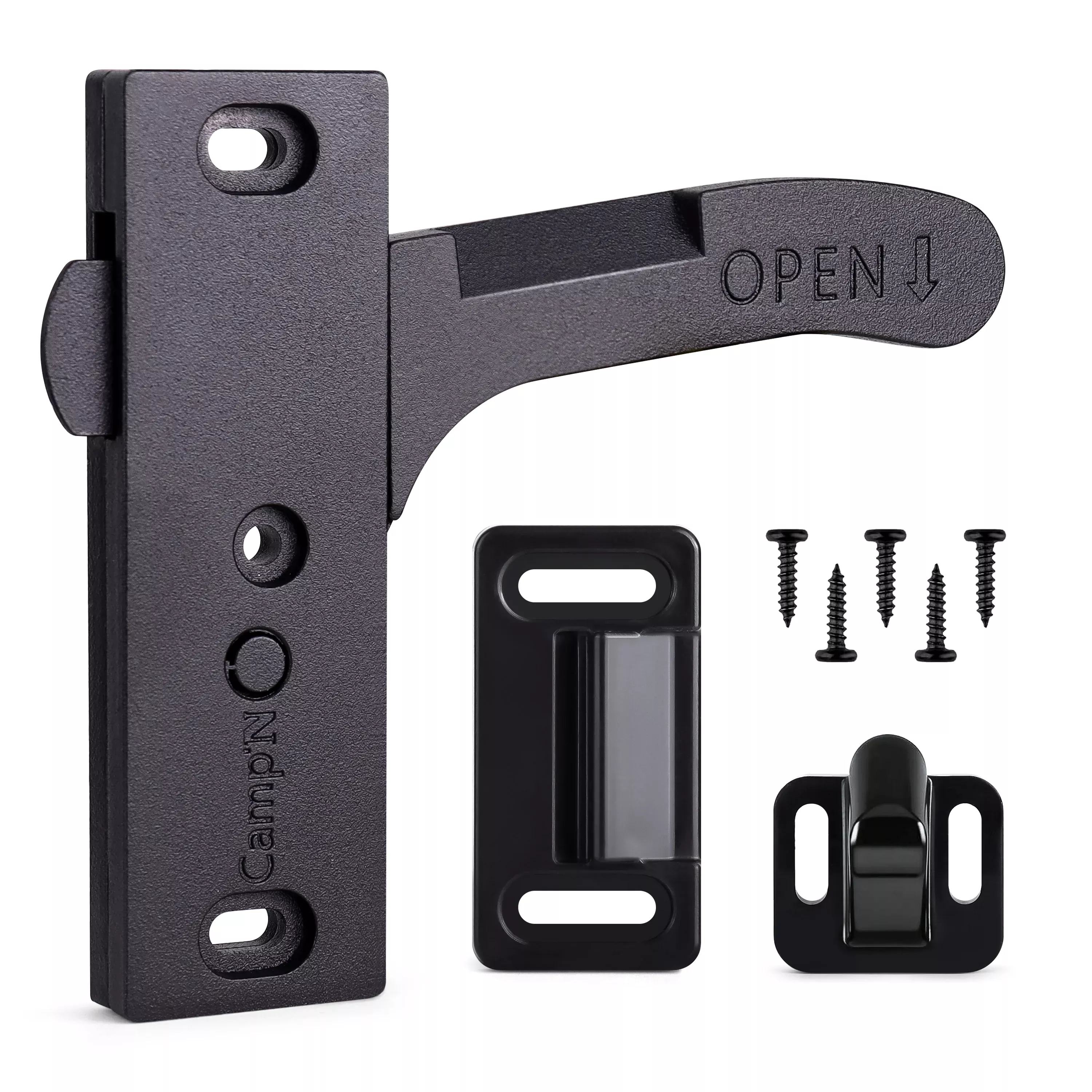 Aluminum RV Screen Door Latch Right Handle Replacement Kit for Travel Trailer, Camper, Motorhome - (RH)