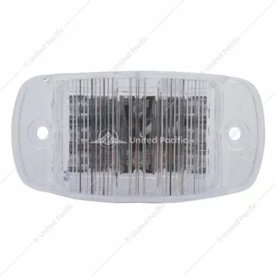 Amber/ Clear 8 LED Rectangular Clearance/Marker Light
