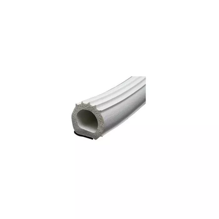 AP Products White 1″ X 1″ X 50′ Ribbed D Seal With Tape And Hats