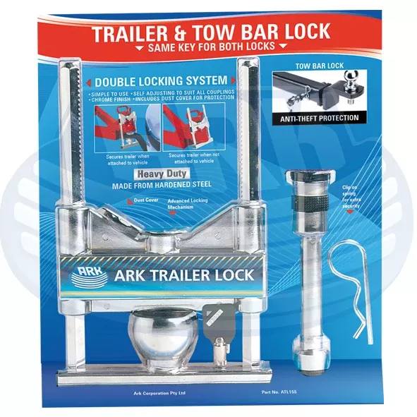 Ark Premium Trailer Coupling and Tow Bar Hitch Lock ATL155